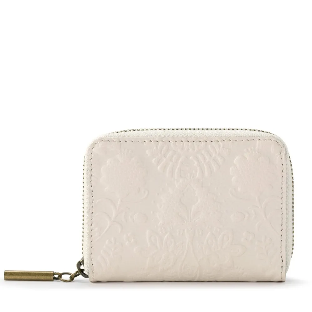 The Sak Iris Medium Embossed Authentic Leather Wallet in Stone Floral - Image 7