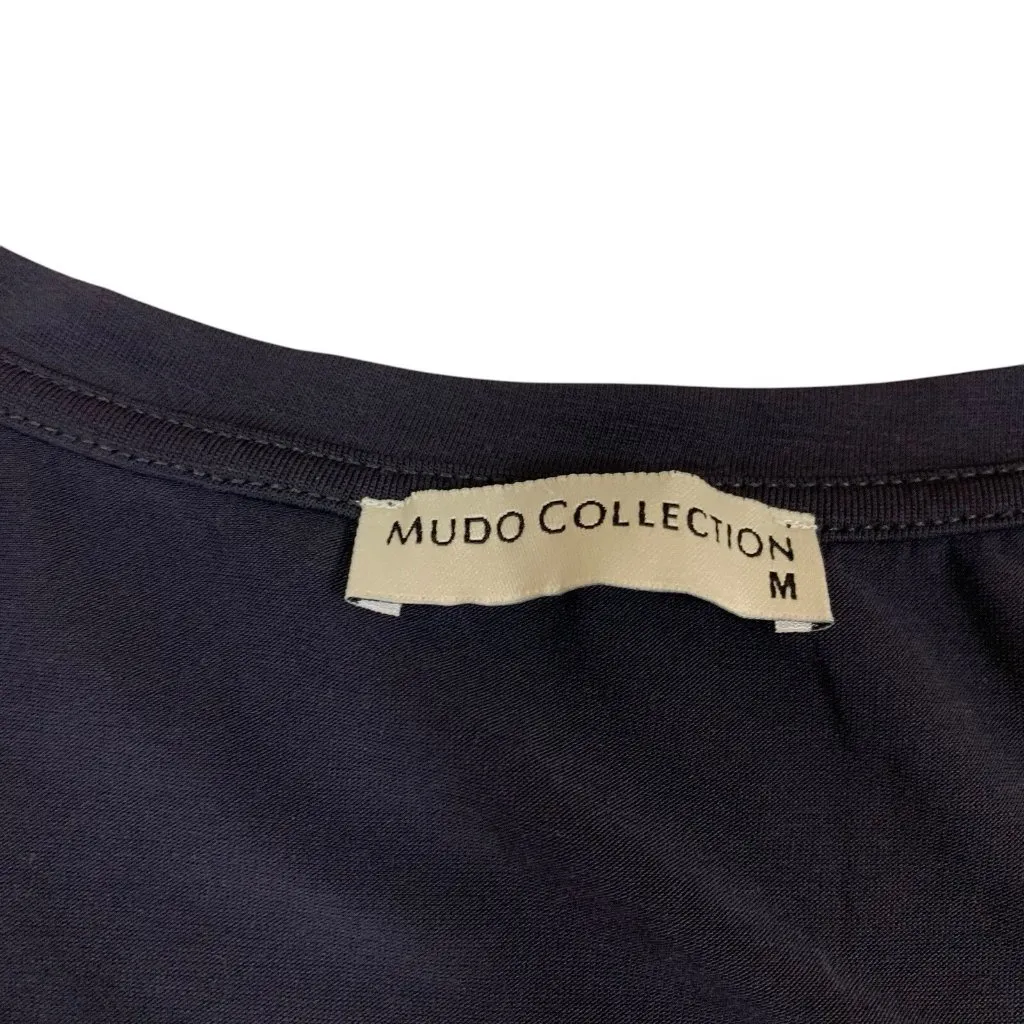 Mudo Collection T Shirt Medium Black V Neck Short Sleeve Casual Basic‎ - Image 2