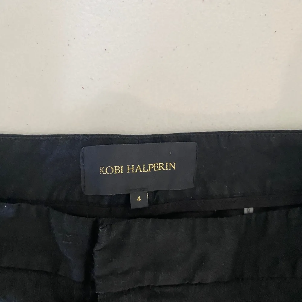 Kobi Halperin Black Linen Blend Lace Kick Flare Crop Leg Kelly Pants Capris 4 - Image 8