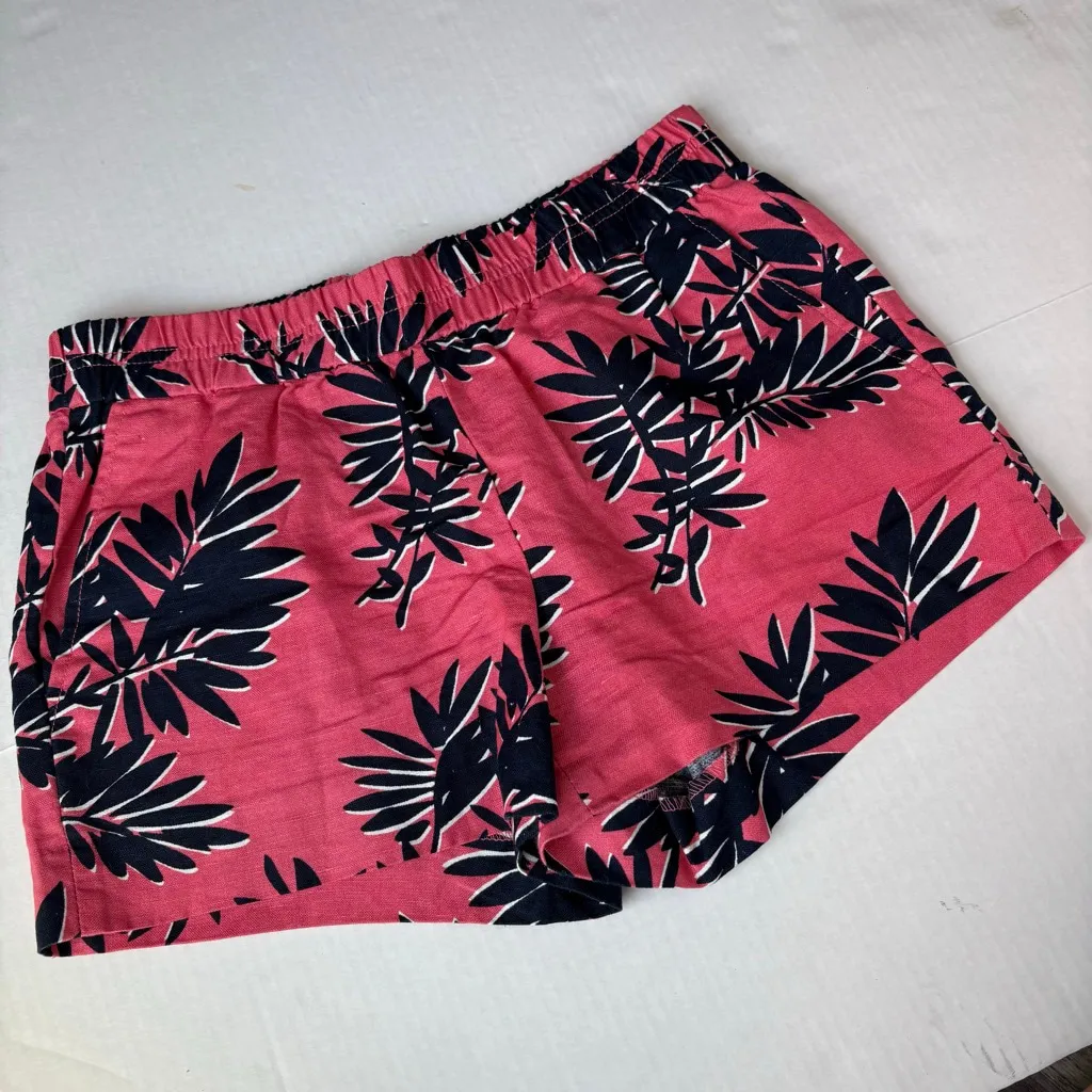 J. Crew Women's 3" printed boardwalk pull-on short pink blue size 2 - Image 11