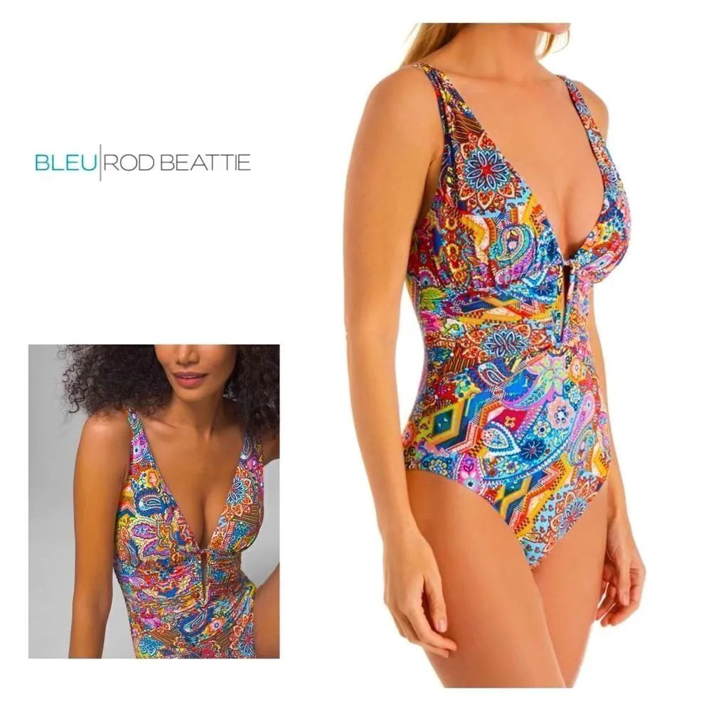 Bleu Rod Beattie groovy colorful swimsuit. - Image 2