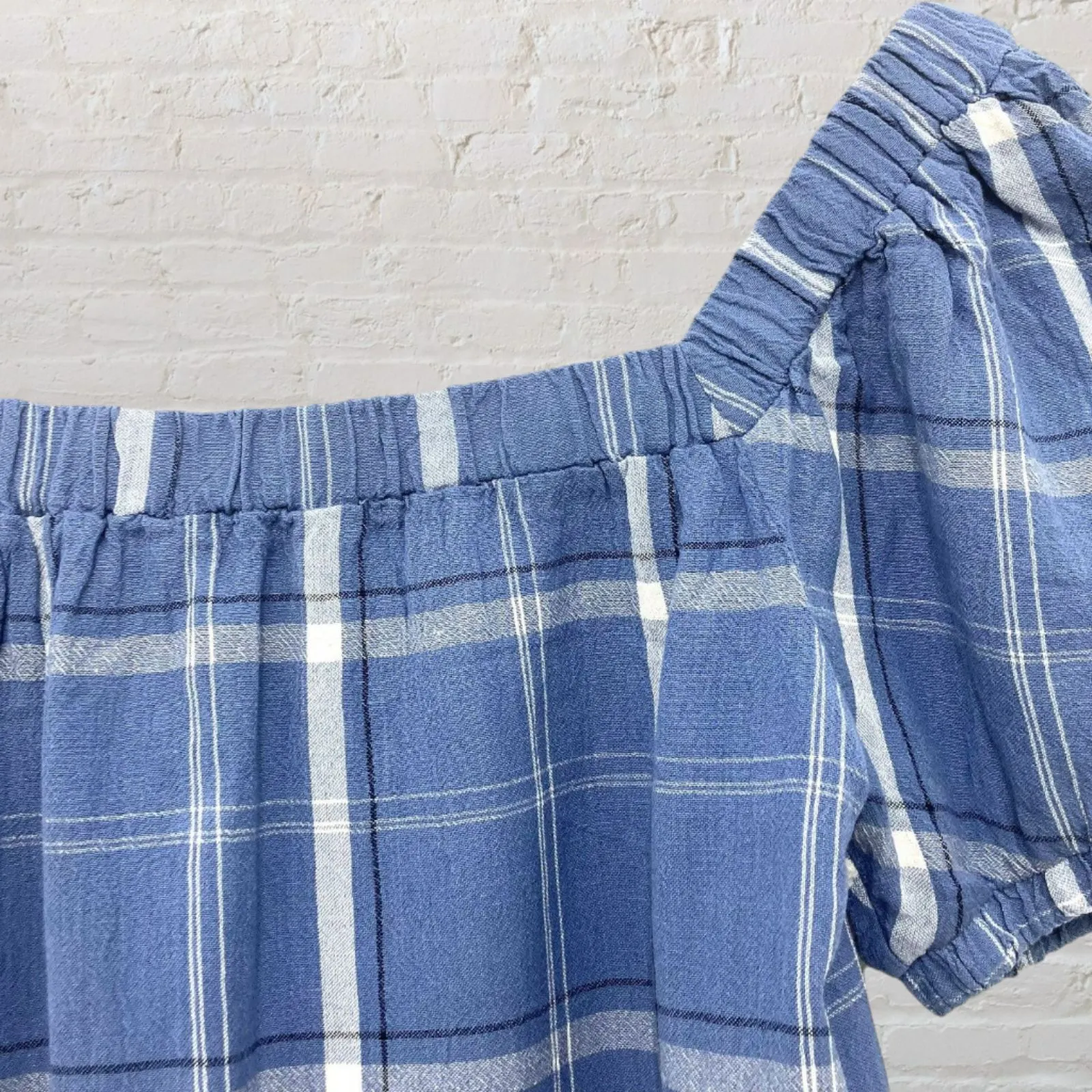 Clockhouse Blue Plaid Off - Image 5