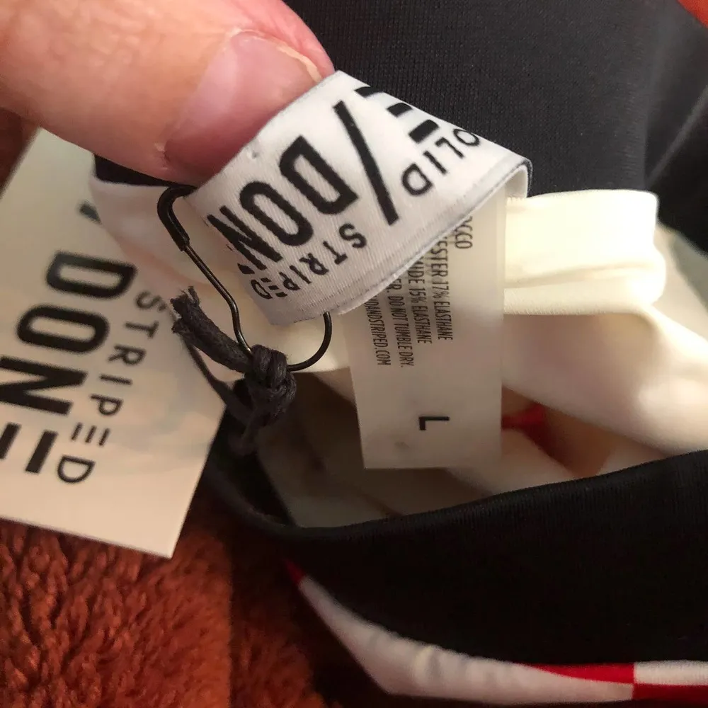 nwt solid & stripe re/done checkered bikini bottom - Image 4