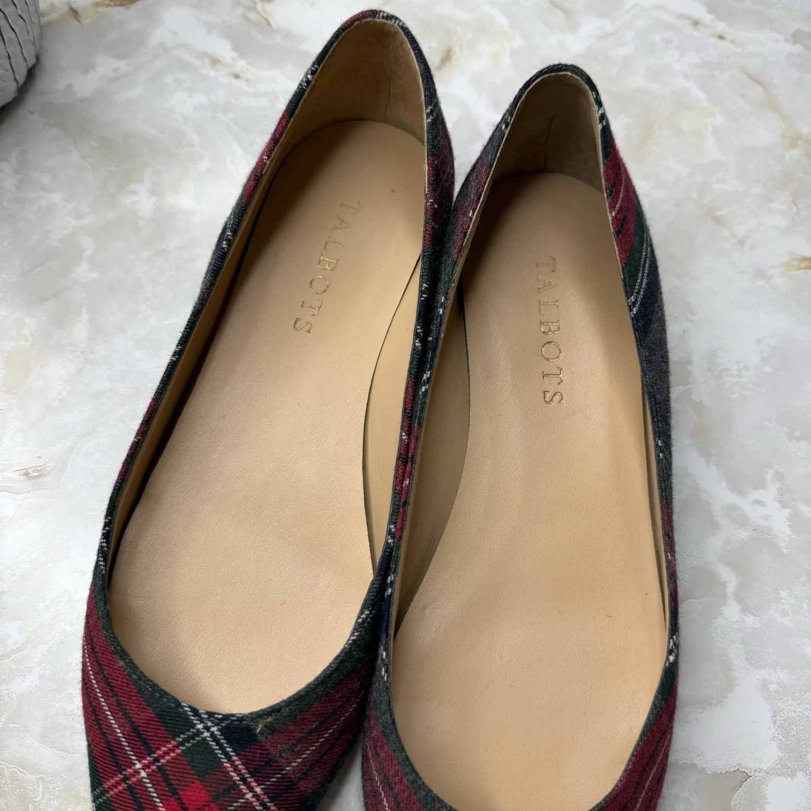 Talbots Tartan Plaid Ballet Flats‎ Multicolor Size 6M - Image 11