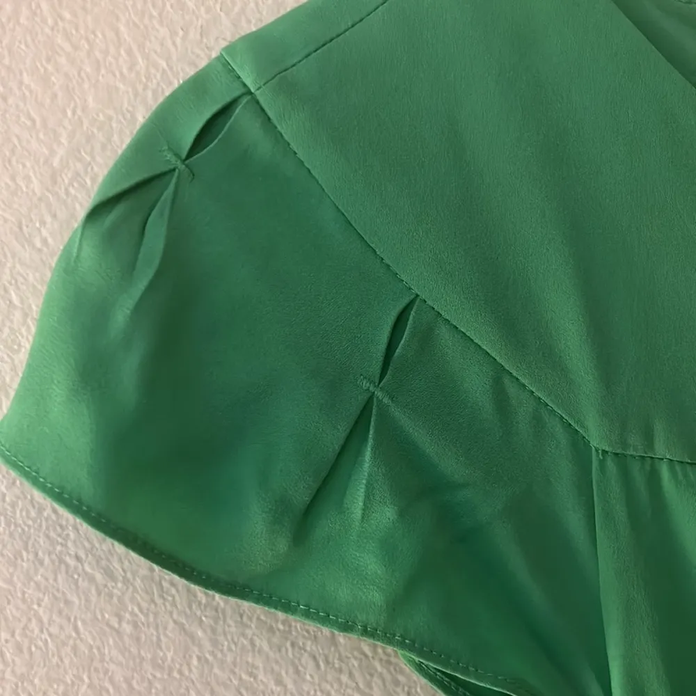 Banana Republic Lime Green Pleated Dress - Image 5