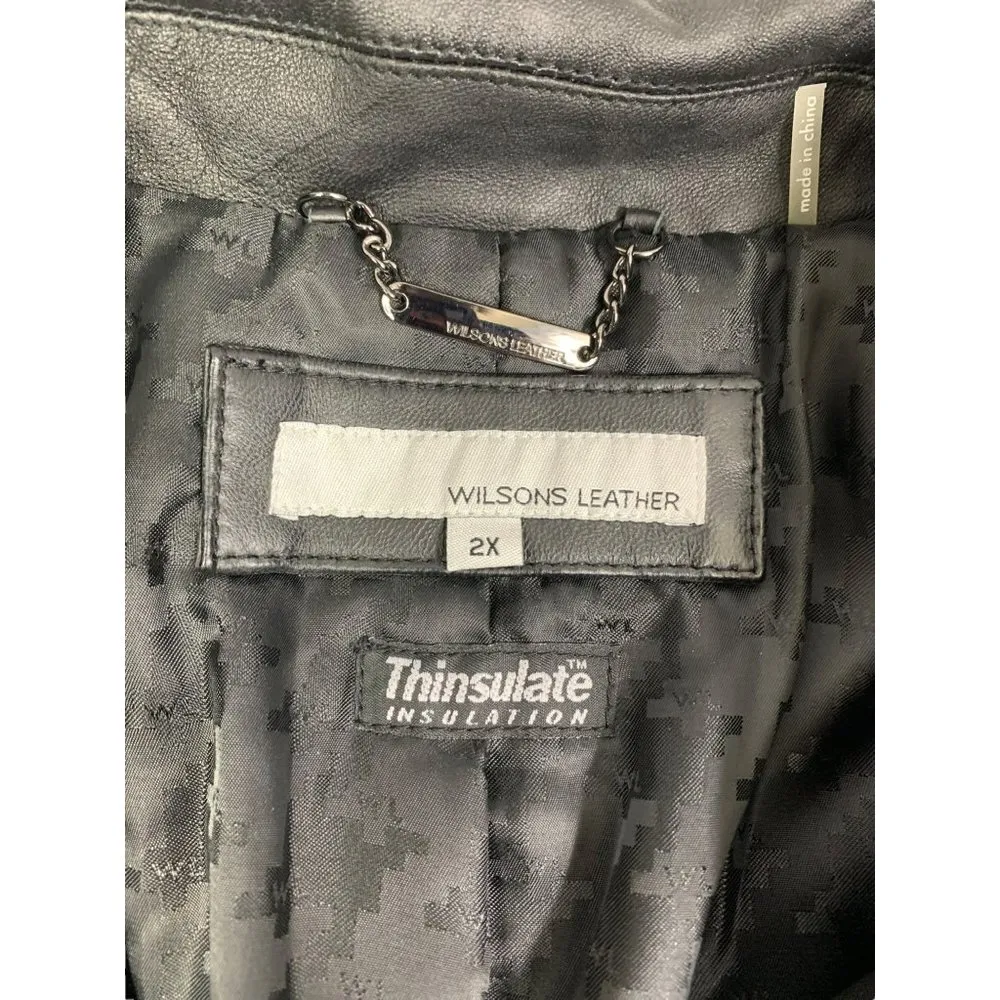 Wilson Leather Thinsulate Insulation Women's Leather Coat Black Size 2X - Image 3