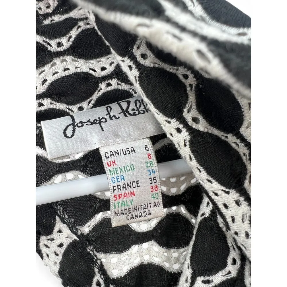 Joseph Ribkoff 6/ S Top Sweater Cowl Cropped Perforated Activewear Pullover - Image 3