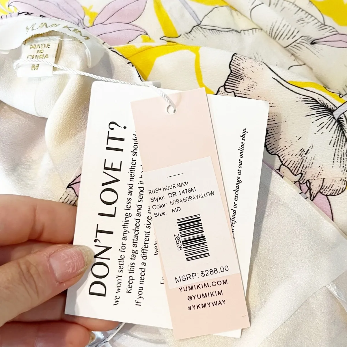 Yumi Kim Rush Hour Wrap Maxi Dress in Bora Bora Floral Yellow Medium - Image 4