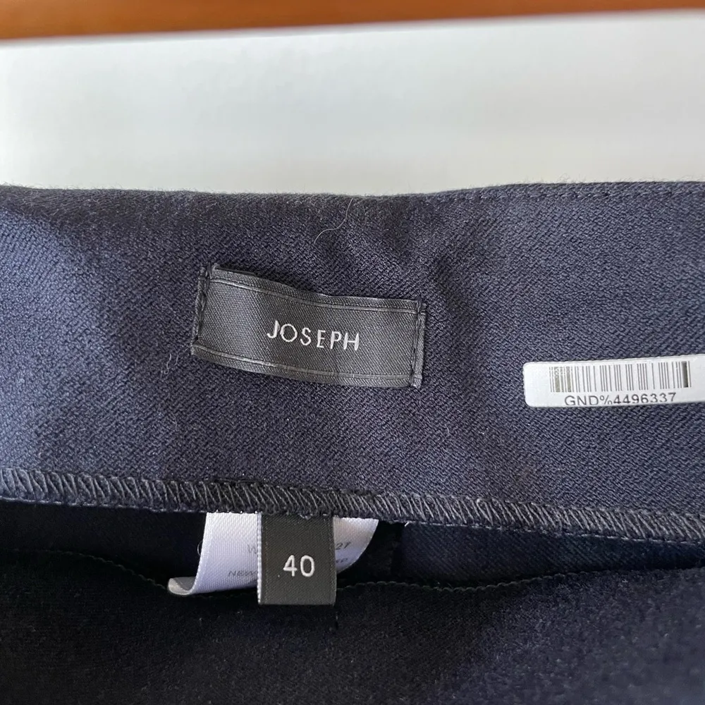 JOSEPH Navy Blue New Tony Cropped Gaberdine Trouser Dress Pant Size 40 (8) - Image 4