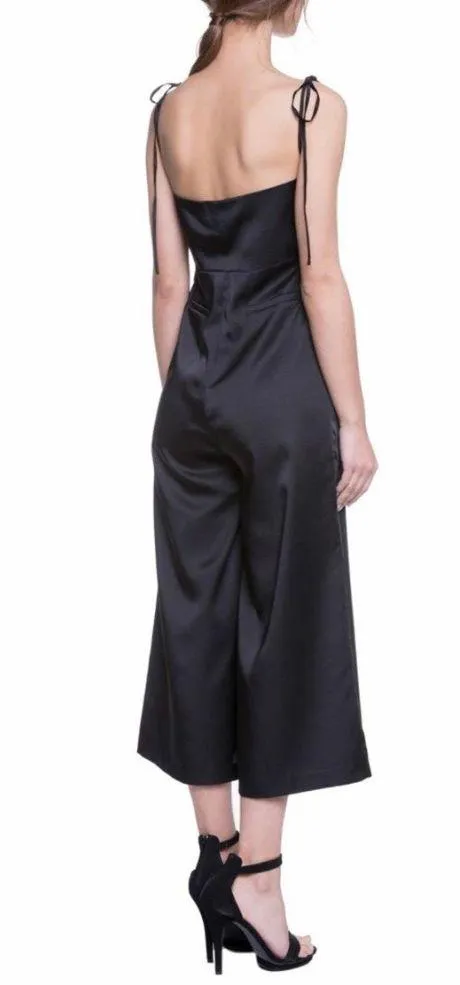 Black Satin Jumpsuit - Image 6