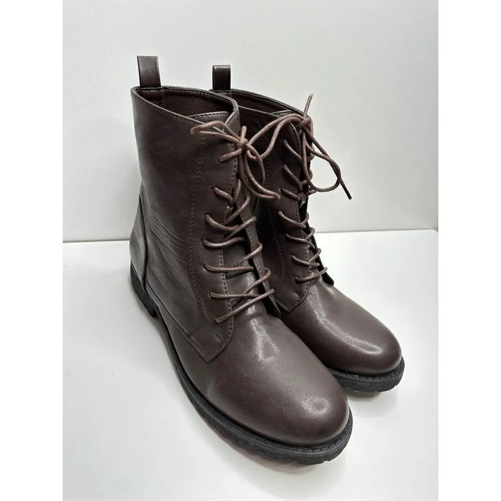 Catherine Malandrino Booney‎ Vegan Leather Lace Up  Combat Boots Size 9 New - Image 7