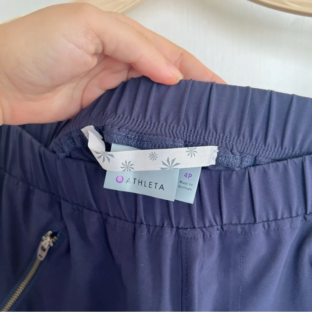 Athleta  • Aspire Ankle Pant jogger cropped navy blue lightweight pull-on travel - Image 6