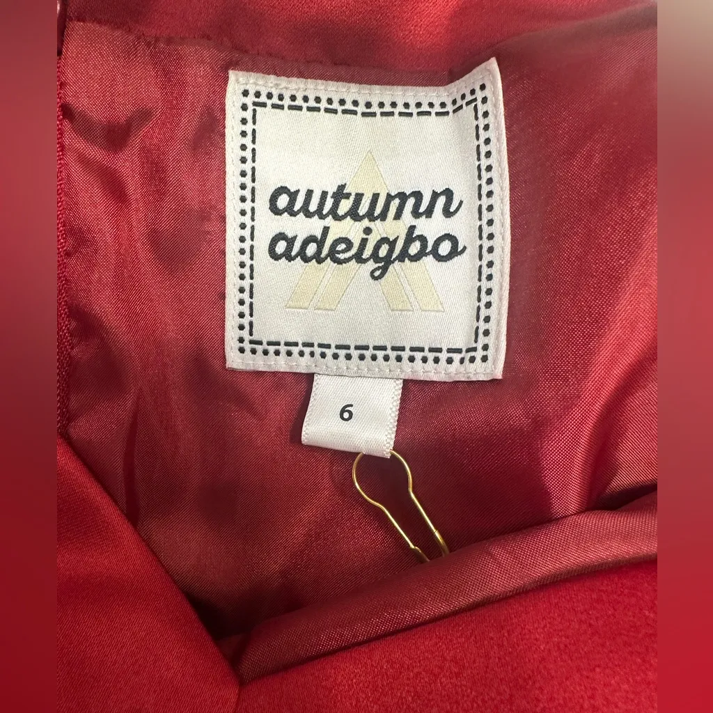 Autumn Adeigbo Clarette Dress Deep Red Cocktail Party Dress Size 6 NWOT - Image 6
