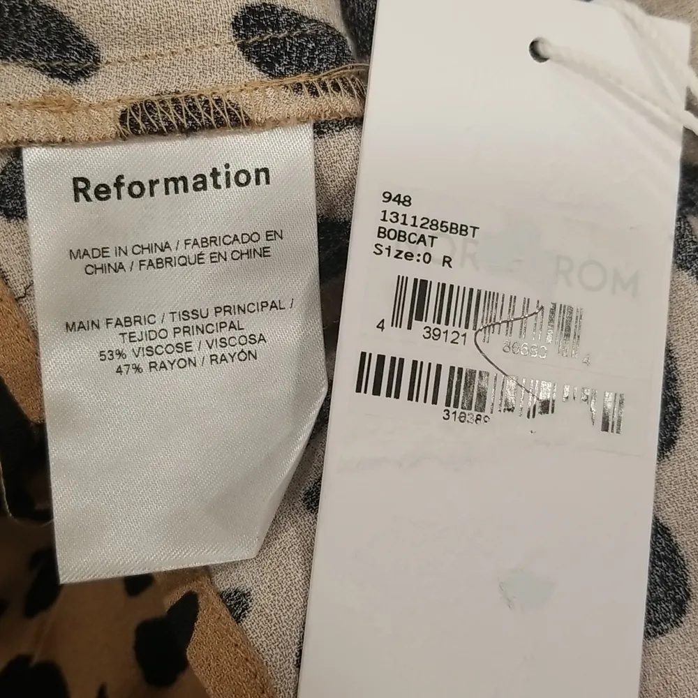 💕REFORMATION💕 Mara Midi Dress ~ Bobcat Animal Print 0 NWT - Image 16