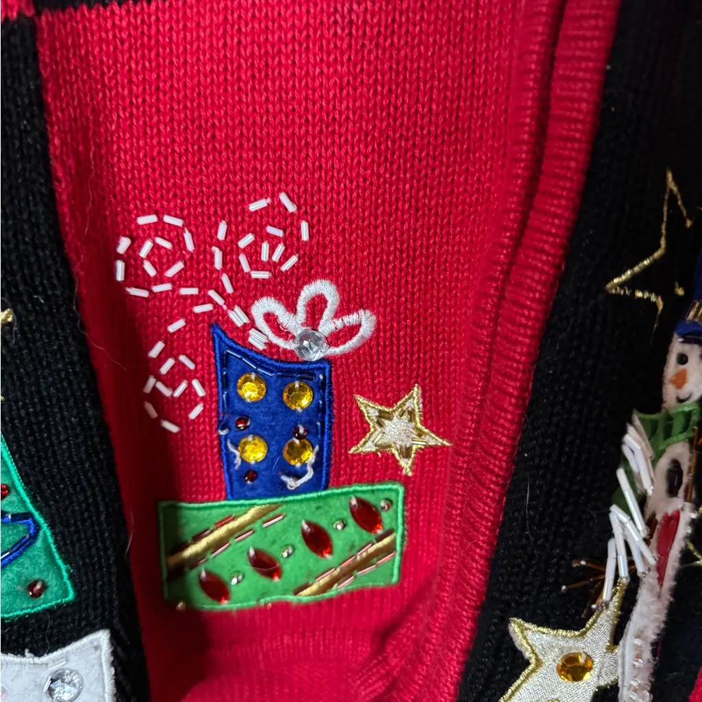 🎄 Tiara International Christmas Collection Zip-Up Cardigan - Large - Image 8