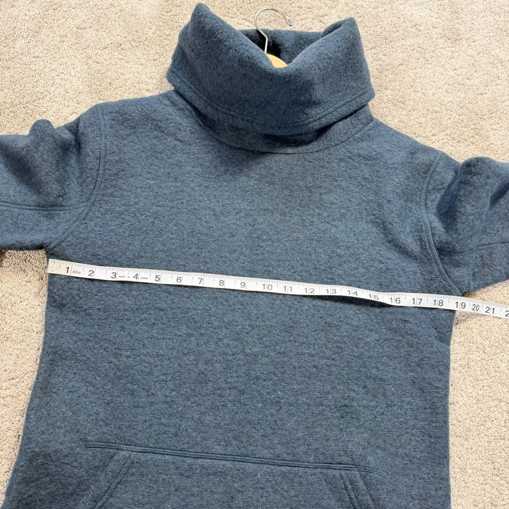 Smartwool Wool Blend Hudson Trail Fleece Pullover Turtleneck in Twilight Blue M - Image 14