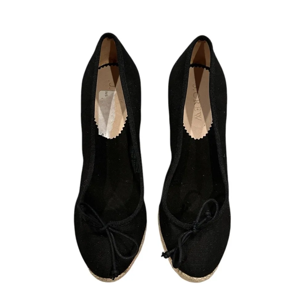 JCrew Seville Made-in-Spain Espadrille Ballet Pump Wedge Desert Camel Shoes 7.5 - Image 2