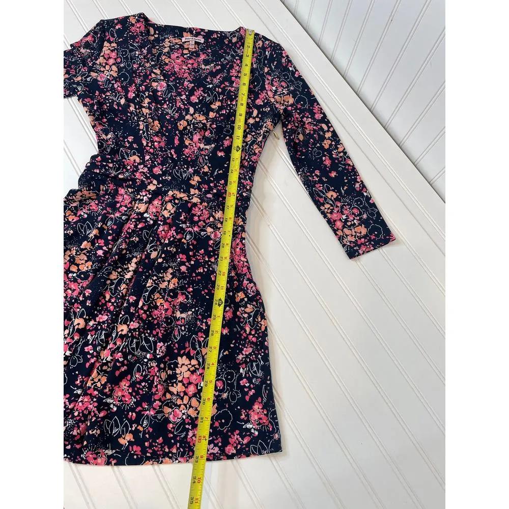 Juicy Couture Belladonna Dress Pink & Blue Floral Smocked Mini Drop Waist XS - Image 5