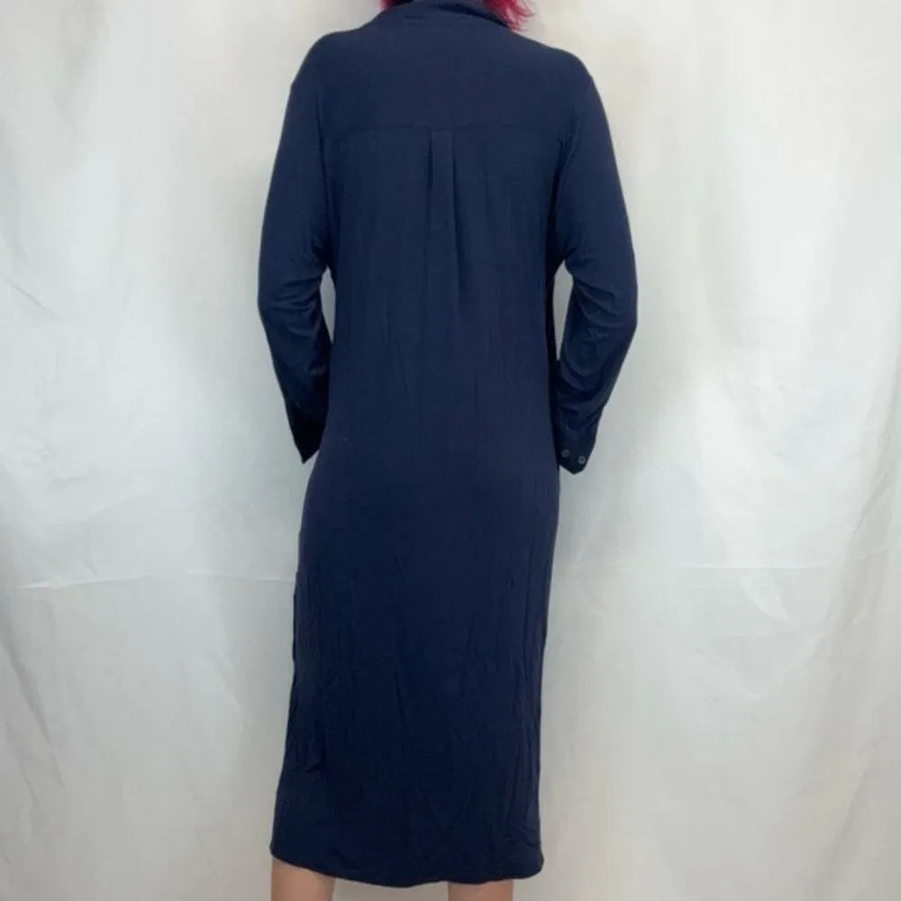 Universal Standard Women's Sally Liquid Jersey Shirt Dress Midnight Blue S 14 16 - Image 2