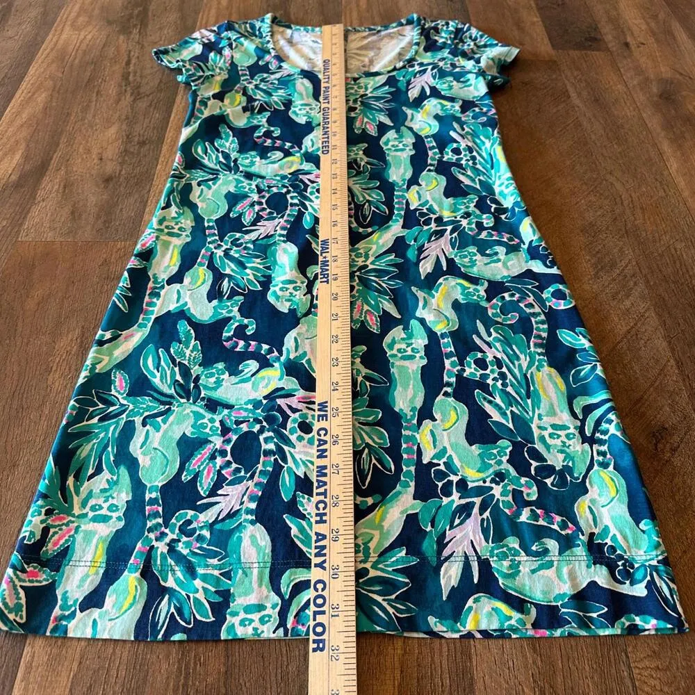 LILLY PULITZER Beacon T-Shirt Dress Tidal Wave Size XXS Resort Vacation Cotton - Image 5