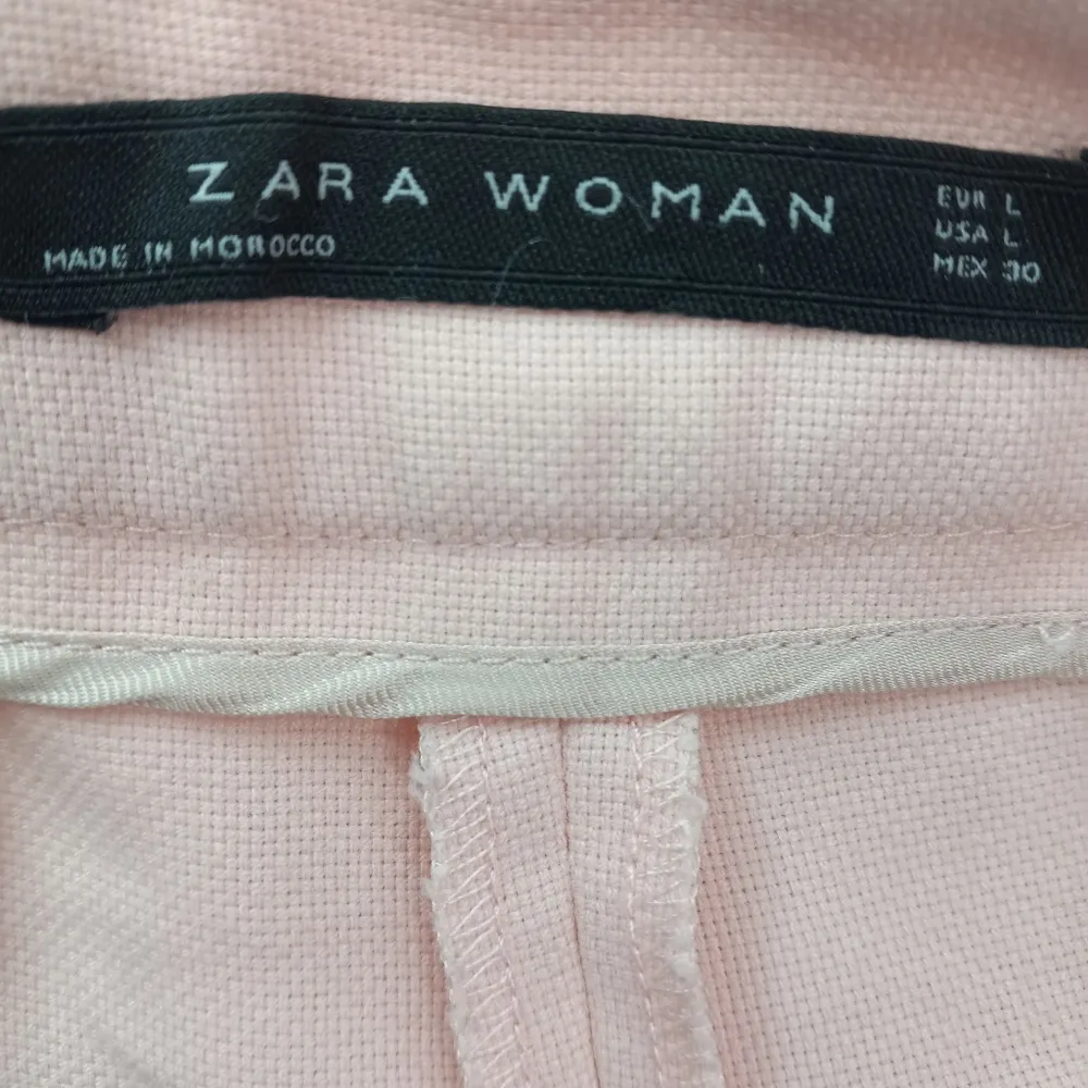 Zara Woman L 32x25 Elegant Workwear Trousers in Pale Pink - Image 8