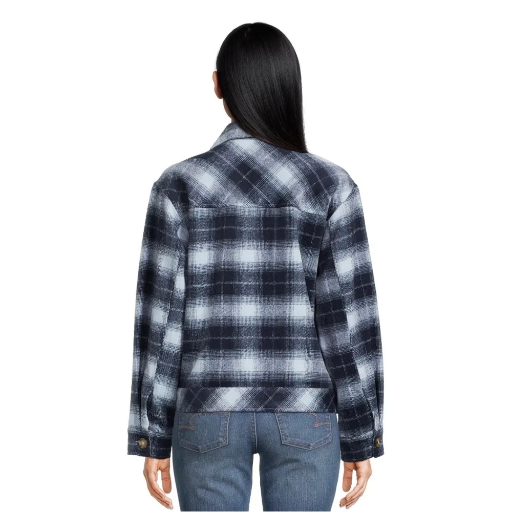 TIME and TRU Buttoned Down Loose Jacket SHACKET Size L 12-14 Womens Woven  New - Image 3