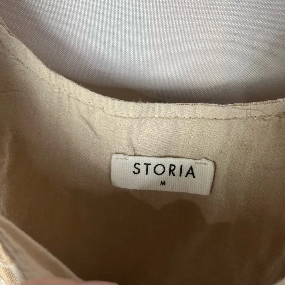 Boutique Storia Beige Champagne Leopard Print Overall Mini Dress M - Image 5