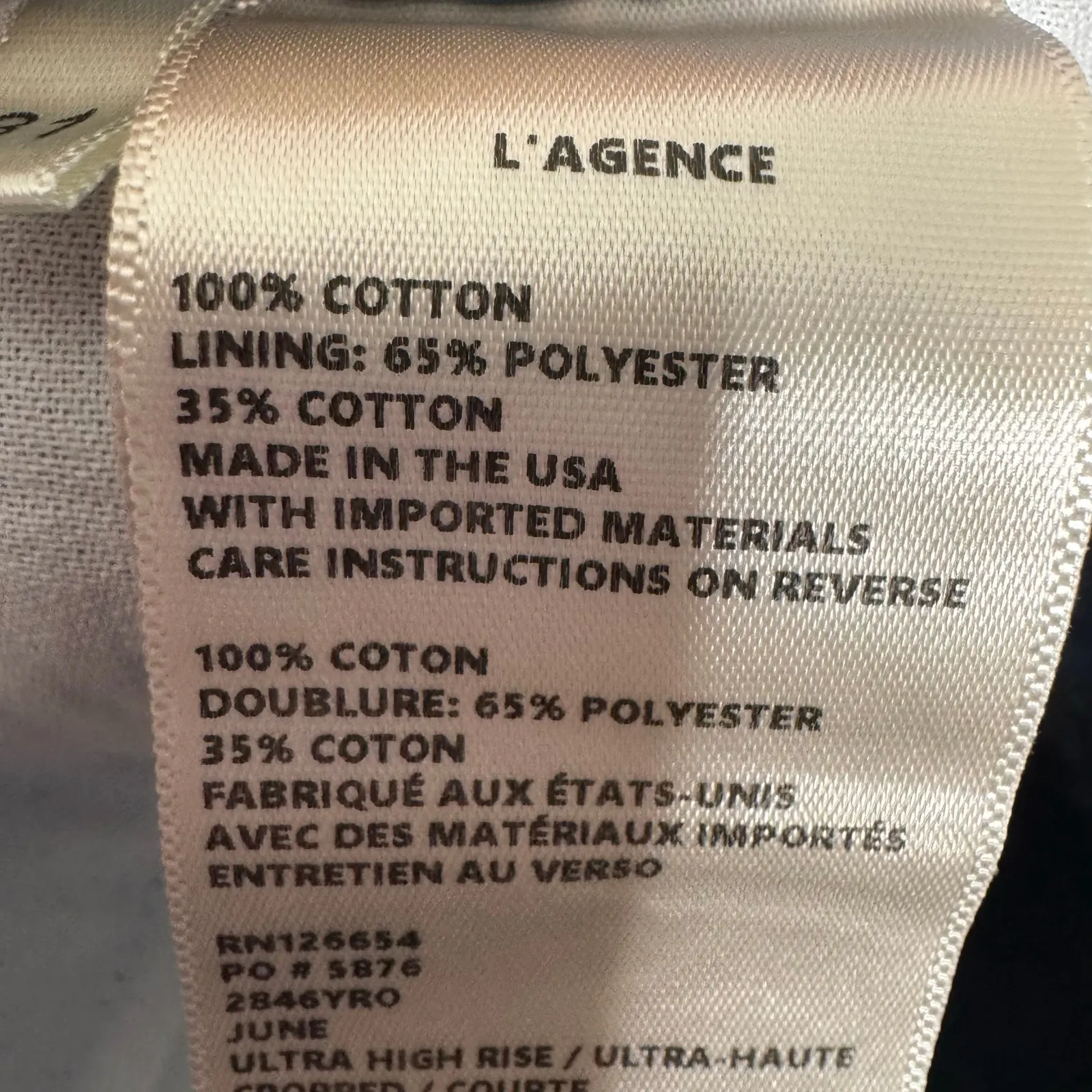 L’AGENCE June Ultra High Rise Straight Leg Jeans Size 31 Medium Wash - Image 7