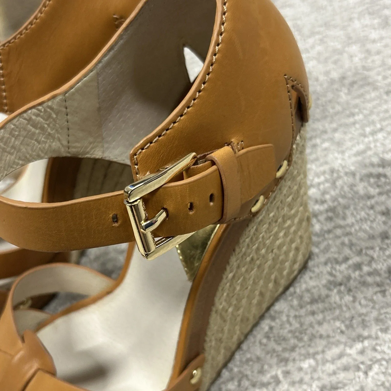 Michael Kors The Jetset6 Somerly Wedge Shoes Womens 8 Espadrilles Heels - Image 3