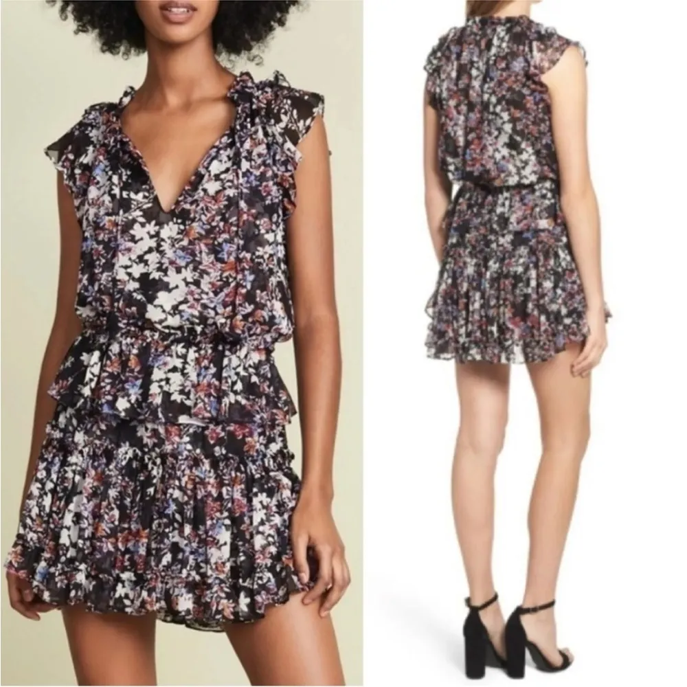 MISA Los Angeles  Floral Ruffle Dress - Image 9