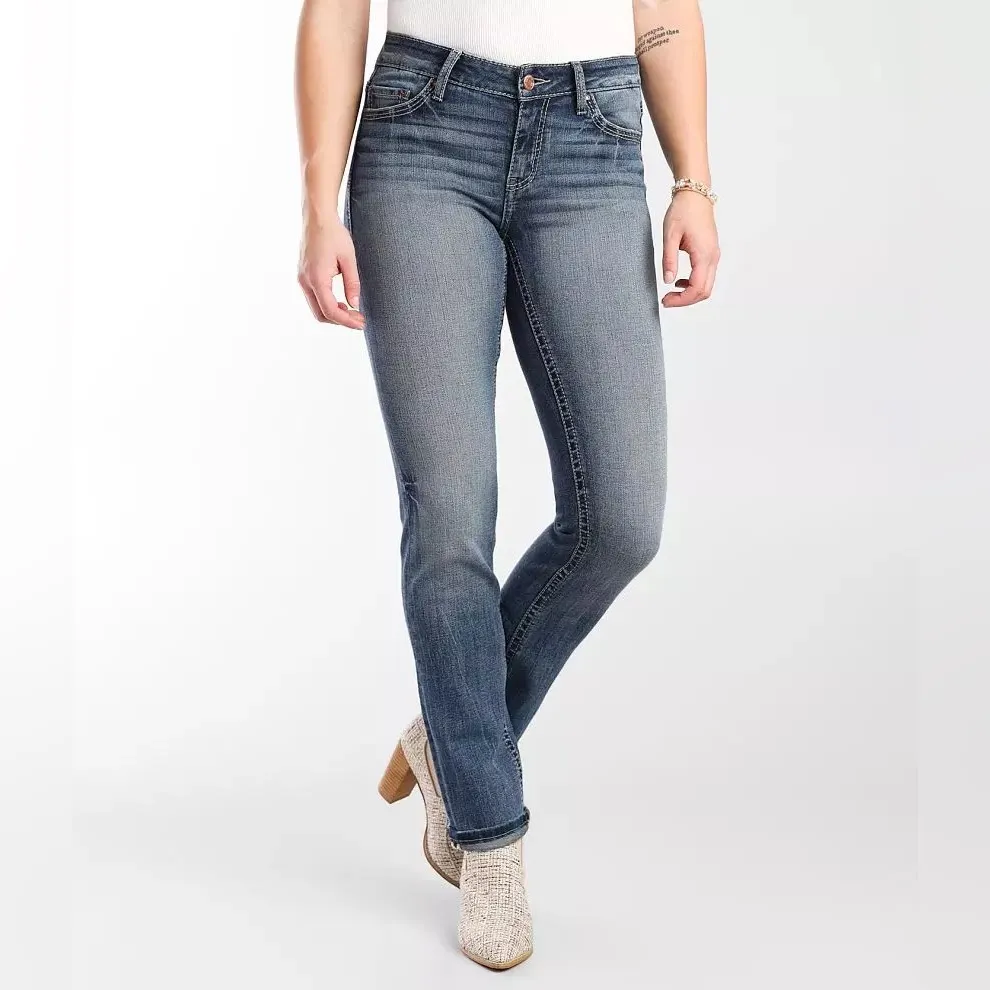 Daytrip Virgo Straight Leg Medium Wash Denim Jeans Women's Size 26R - Image 3