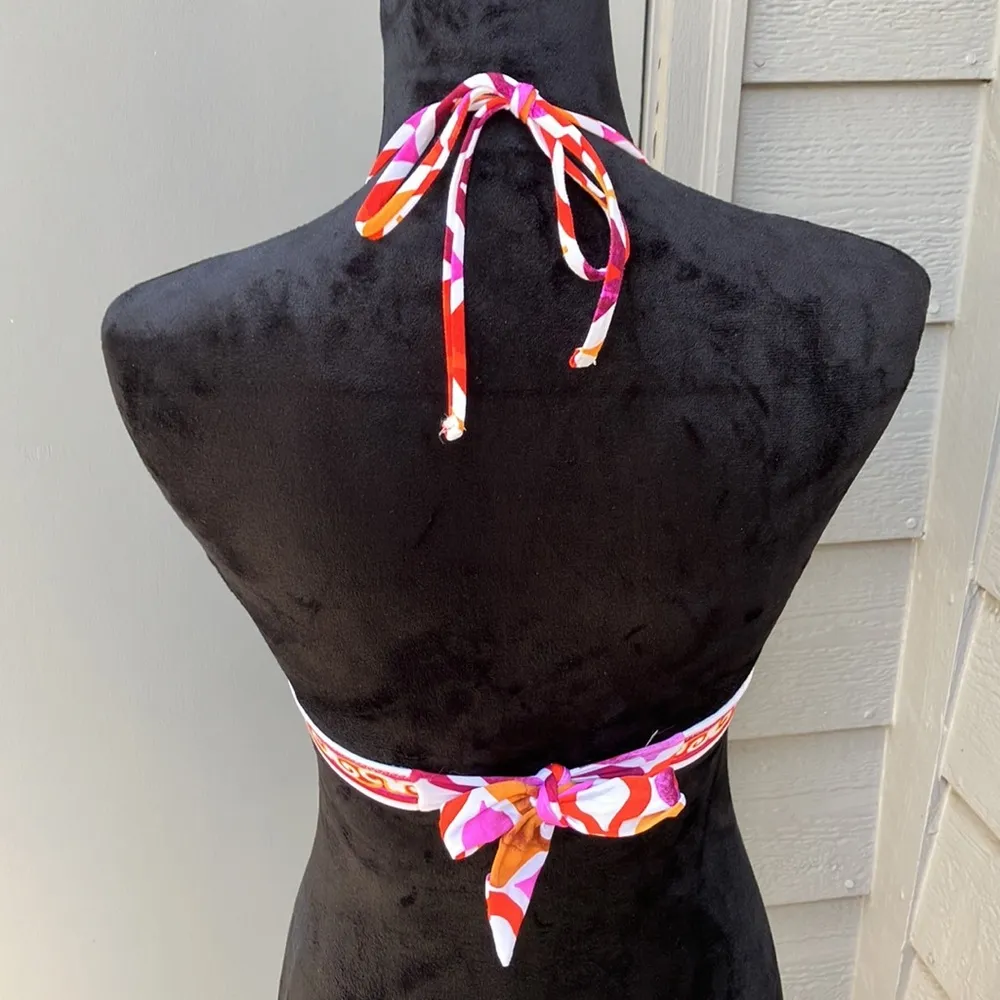 Trina Turk printed halter style bikini top size 8 - Image 6