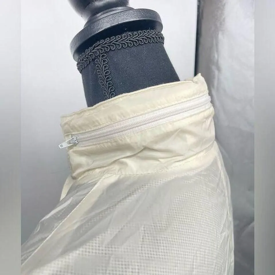 Gap  windbreaker cream jacket‎ size medium zip up - Image 6