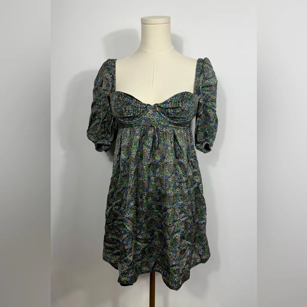 New!‎ For Love & Lemons Alisa Mini Dress in Green Sz XS $233 - Image 7