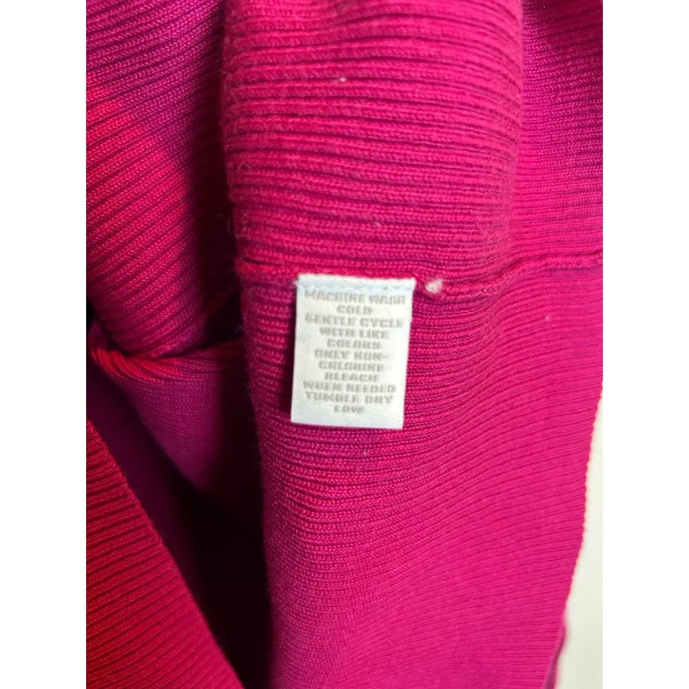Charter Club Pink Ribbed Mockneck Sweater Size Medium Petite Classic - Image 5
