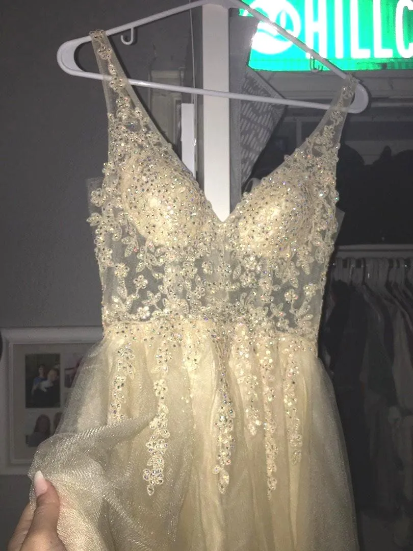Prom Dress! Yellow Size 0 - Image 5