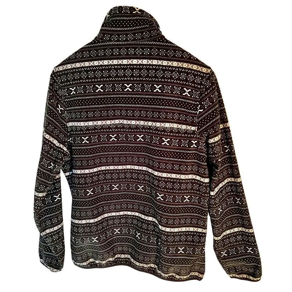 Jachs Cabin Sweaters Jachs Cabin Black White Fleece Pullover Sz Small - Image 2