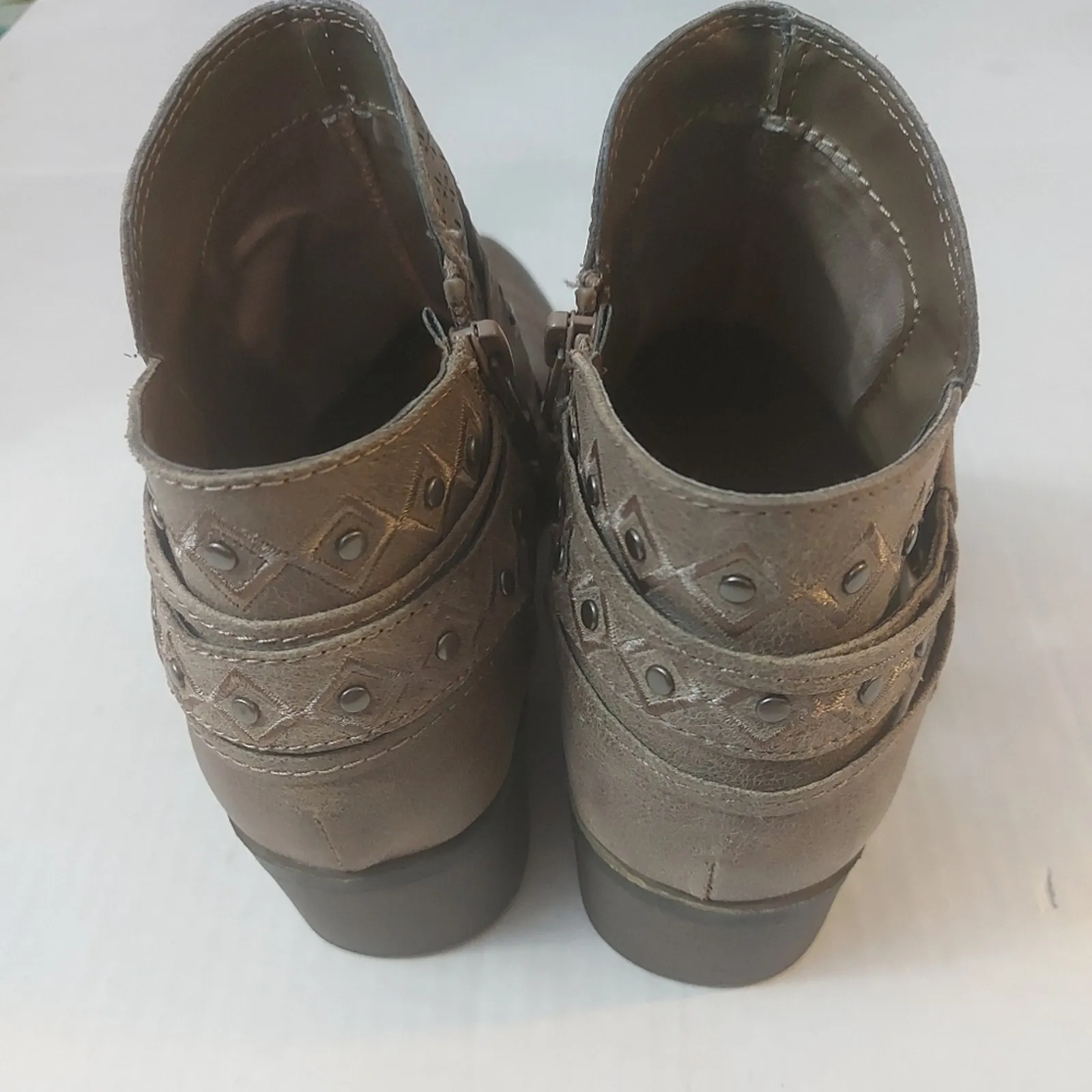 Sugar Thunderome Brown Ankle Boots Shooties 7 Western Casual Costal Cowgirl Boho - Image 4