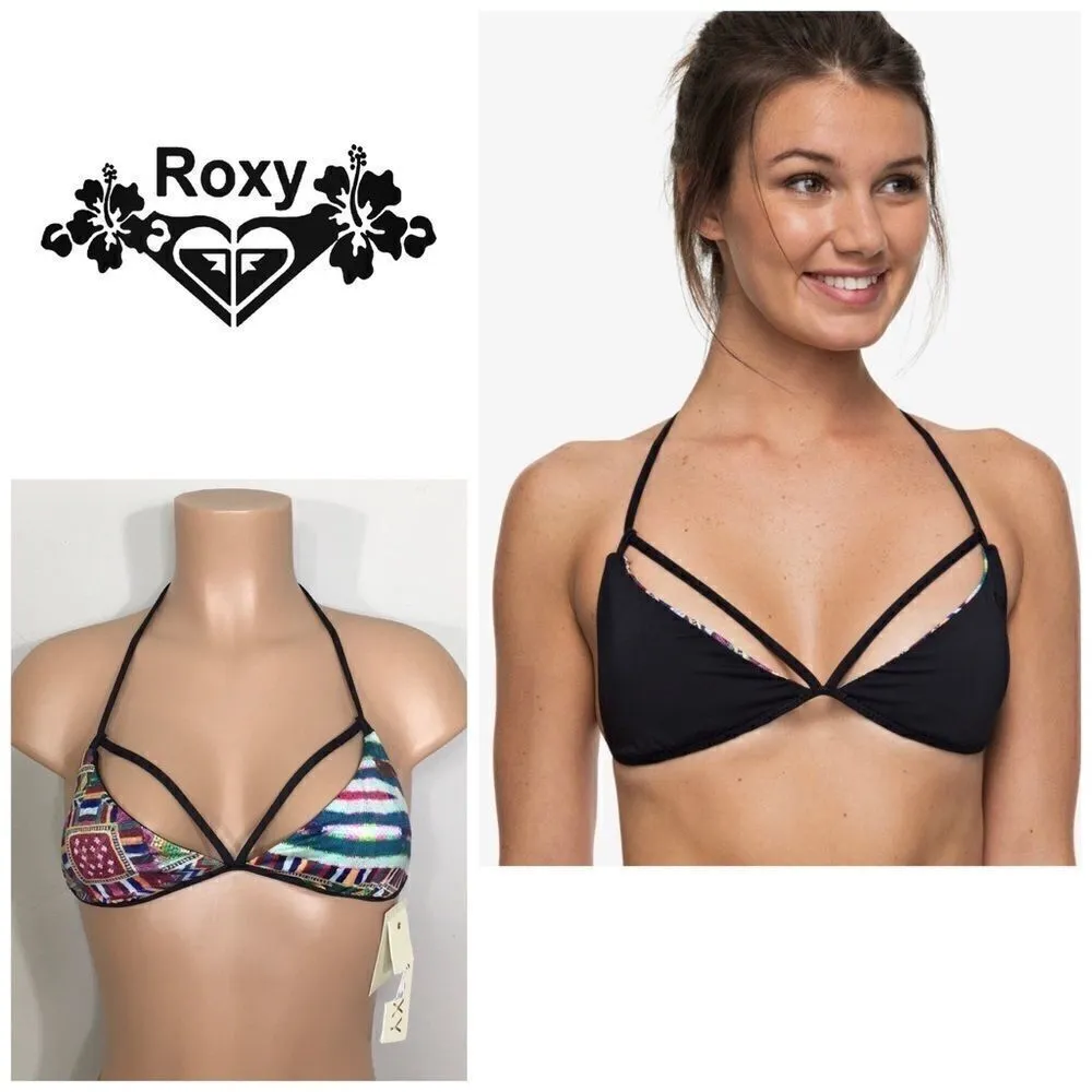 ROXY reversible multicolored bikini top. NWT - Image 12