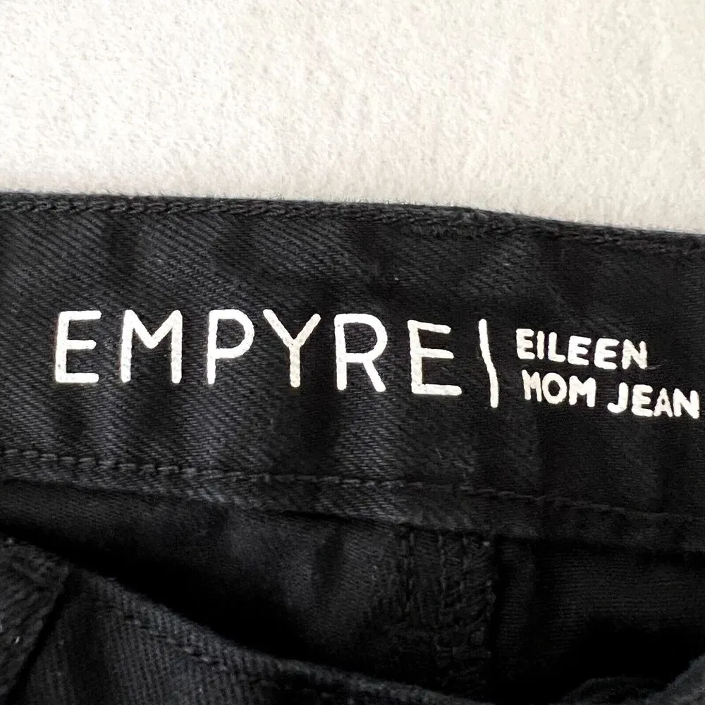 Empyre Black Checkered Eileen Mom Jeans Size 00 - Image 6