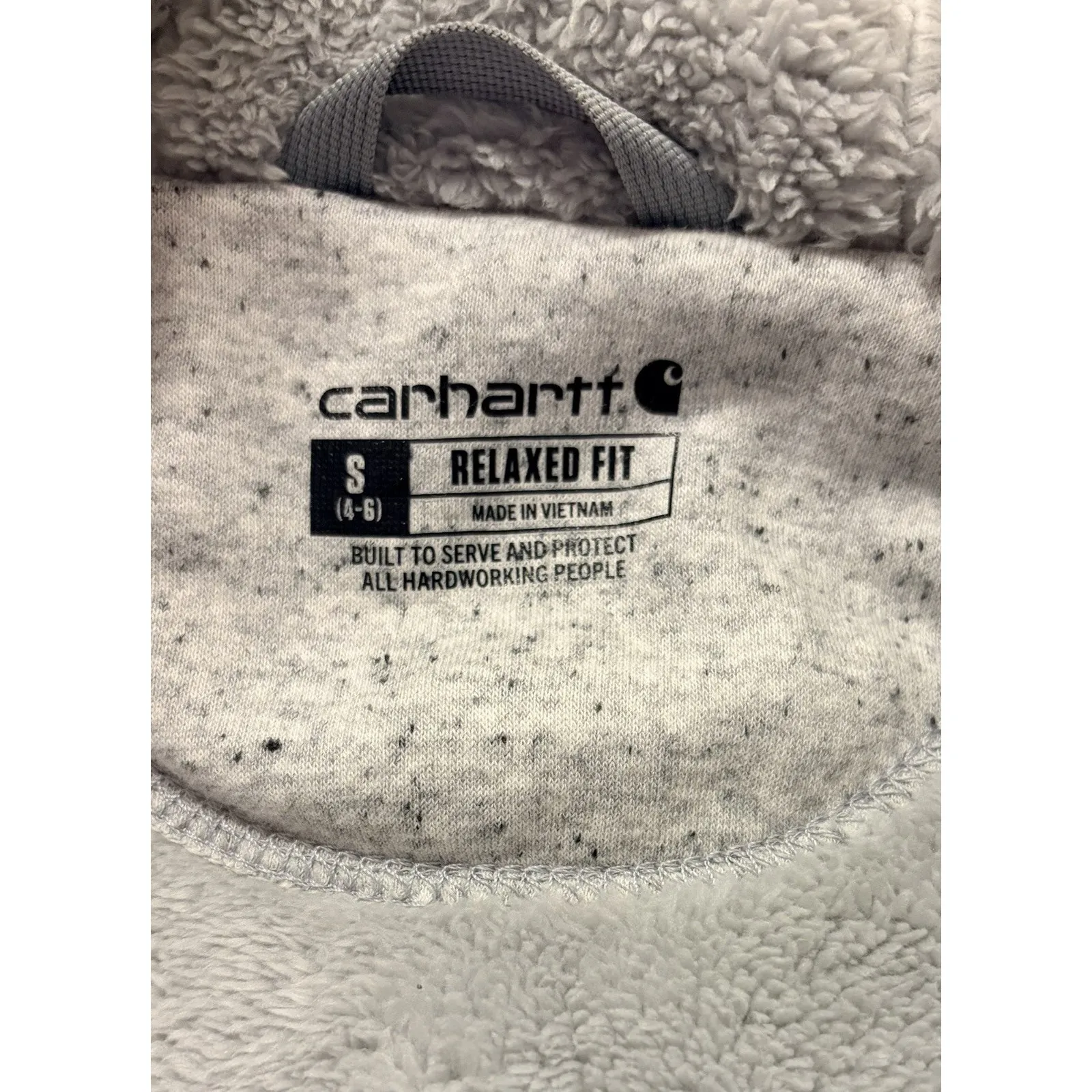 Carhartt Clarksburg Sherpa Lined Hoodie Women's Small Relaxed Fit 102787-E07 - Image 6
