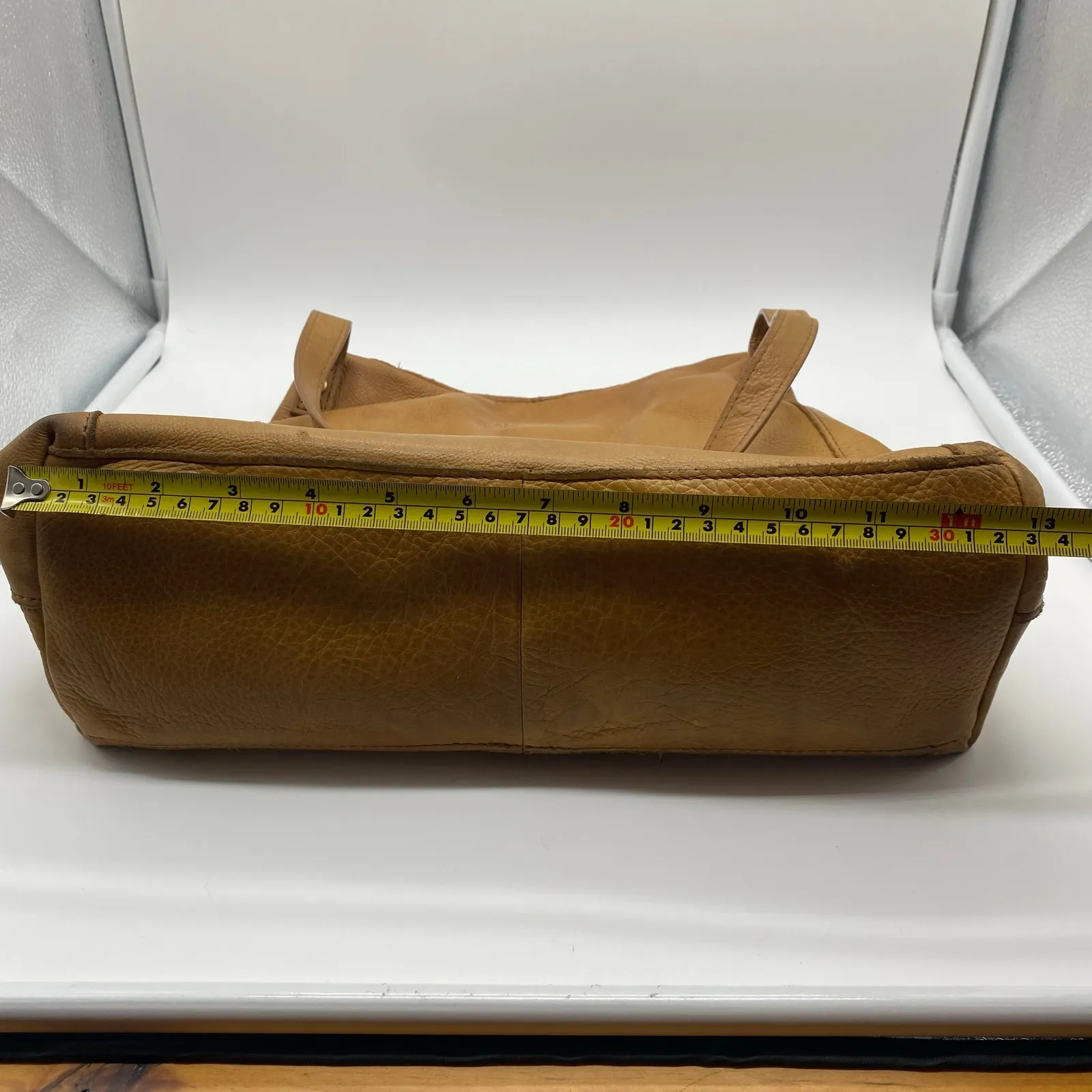 American Leather Co Caramel Brown Leather Handbag Hobo Bag Shoulder Bag Satchel - Image 12