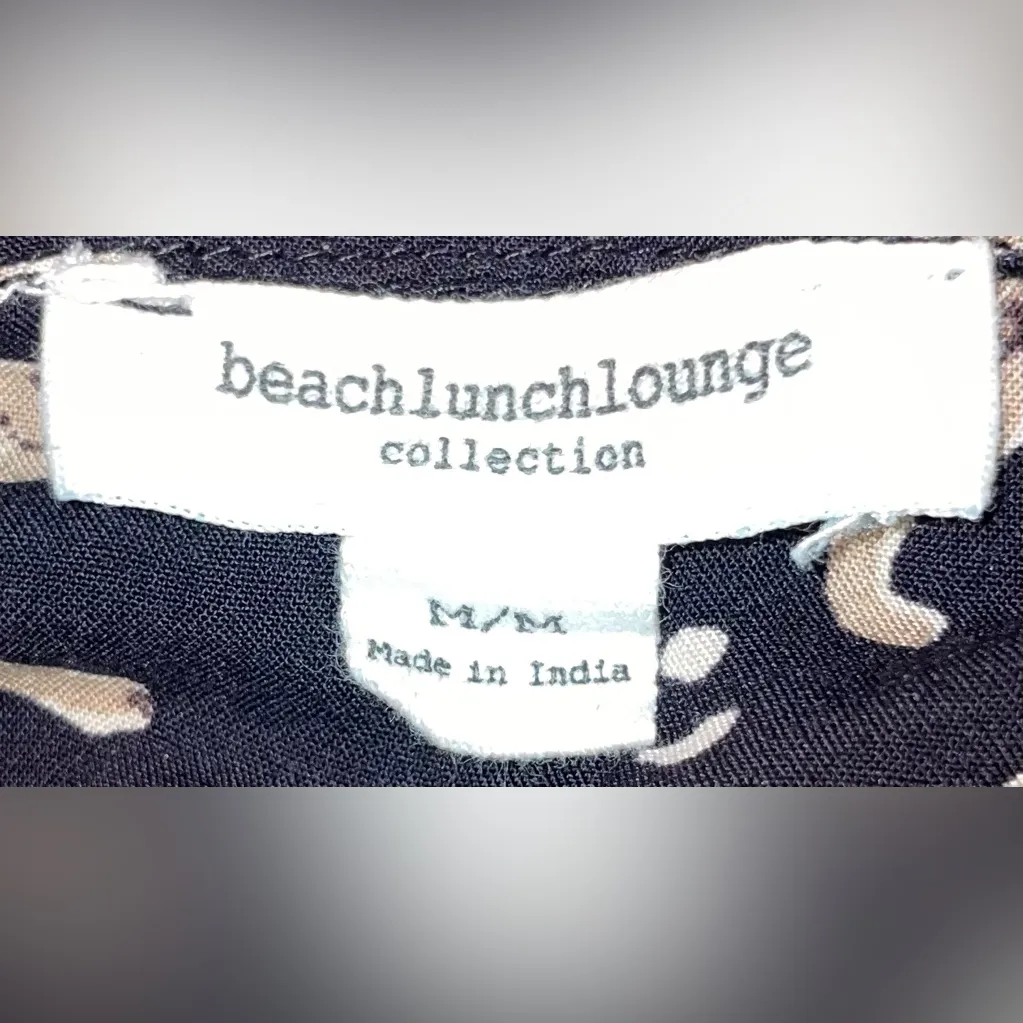 Beach Lunch Lounge Women’s Size L Cheetah Leopard Print Button Down Shirt Blouse - Image 10