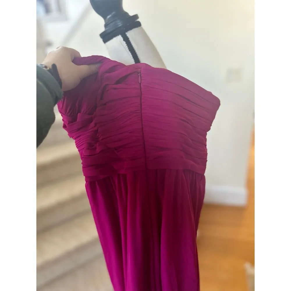 Ralph Lauren Hot Pink Magenta Strapless Sweetheart Bodice Maxi Gown - Image 5