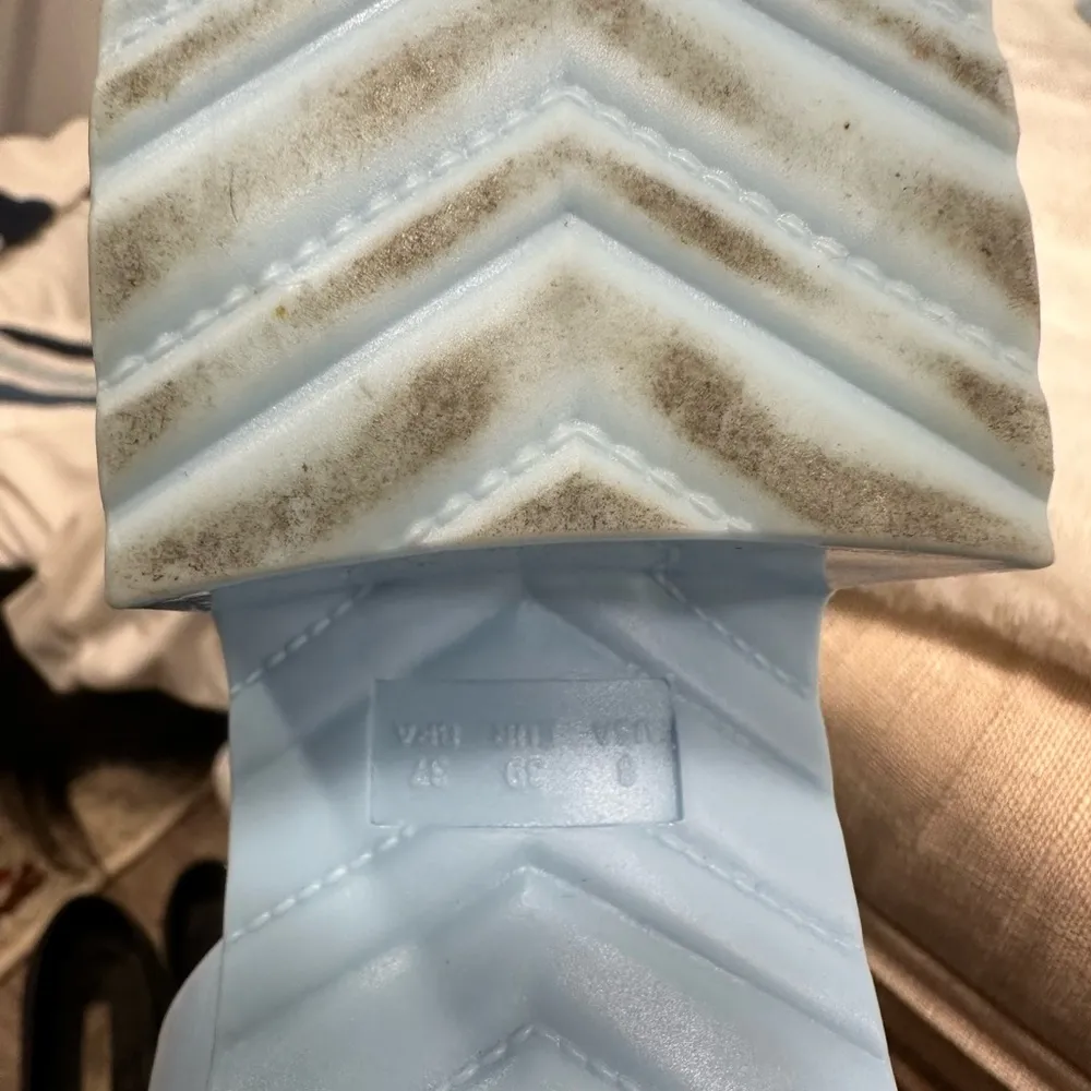 Jelly sandals! Altar’d state light sky blue 90s style heeled sandals size 8! - Image 4