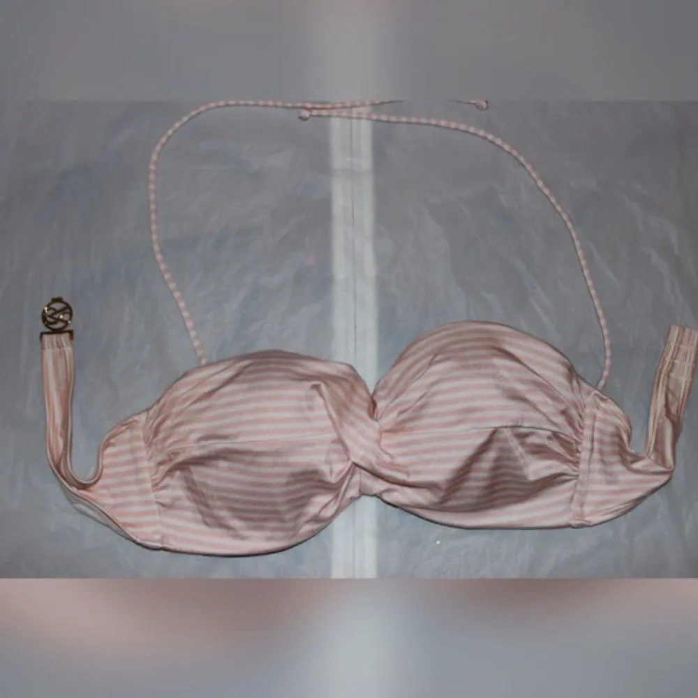 ✨VS Bandeau Twist Peach Striped Bikini Top✨ - Image 2