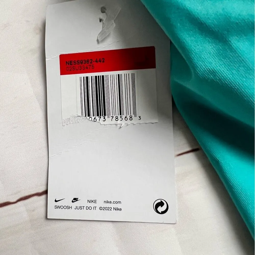 Nike Women's Athletic One Piece Swimsuit Blue and Green Cut Out Back Sz L - Image 7