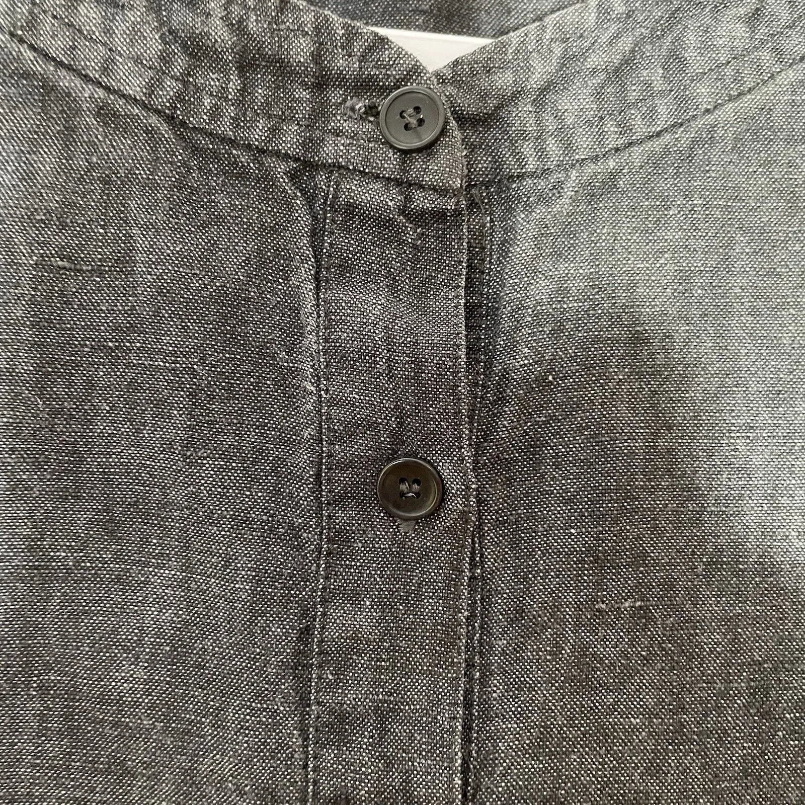 Eileen Fisher Tunic Shirt Womens XS Blue Linen Button Lagenlook Minimalist Top - Image 8