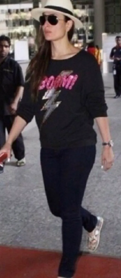 Pink Victoria Secret Boom Sequence Black Sweater - Image 2