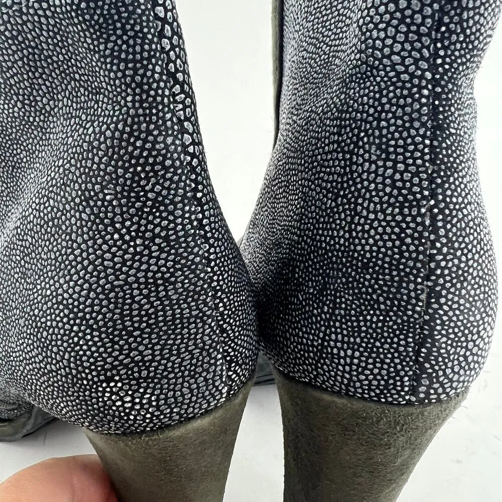 Sacha London (7) Flavia Green Suede Leather Zip Up Ankle Boots - Image 8